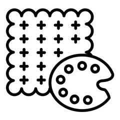 Color Fabric vector icon. Can be used for Fabric Features iconset.