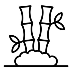 Bamboo vector icon. Can be used for Fabric Features iconset.