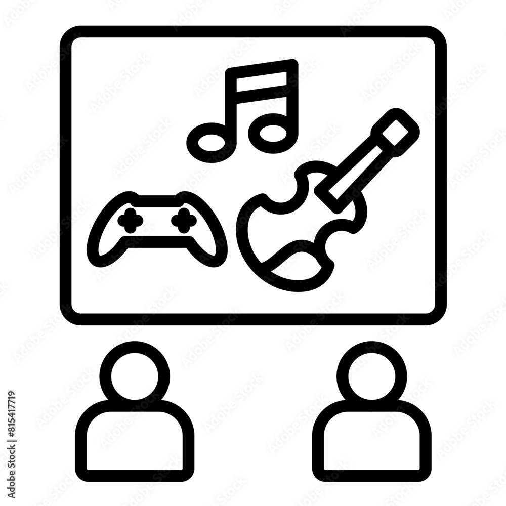 Canvas Prints Entertainment vector icon. Can be used for Instrument iconset.