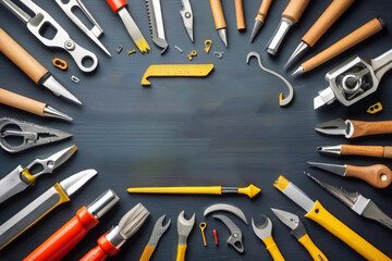 Text Happy Father's Day made from master tools design. Creative congrats concept for Dad's Day celebration