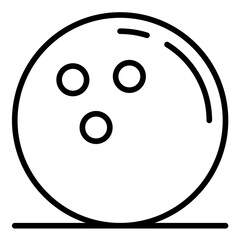 Ball vector icon. Can be used for Bowling iconset.