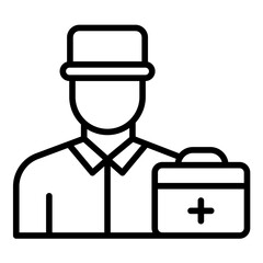 Paramedic vector icon. Can be used for Diversity iconset.