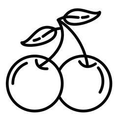 Cherry vector icon. Can be used for Casino iconset.