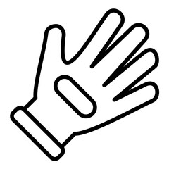 Gloves vector icon. Can be used for Mettalurgy iconset.