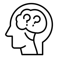 Dementia vector icon. Can be used for Psychology iconset.