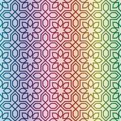 Fototapeta premium colorful Batik Seamless floral pattern with multi gradient Design for fashion, fabric, textile, wallpaper, wrapping, and all prints.