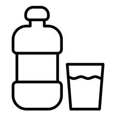 Water vector icon. Can be used for Nutrition iconset.