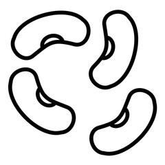 Beans vector icon. Can be used for Nutrition iconset.