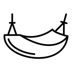 Hammock vector icon. Can be used for Trekking iconset.