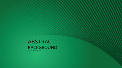 Green gradient abstract background with curve line for backdrop or presentation