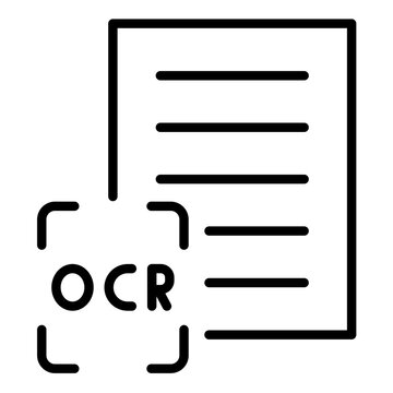 General Ocr vector icon. Can be used for Printing iconset.