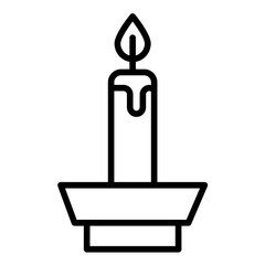 Candle vector icon. Can be used for Carnival iconset.