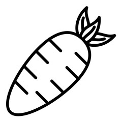 Carrot vector icon. Can be used for Carnival iconset.