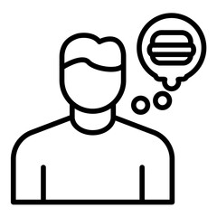 Hunger vector icon. Can be used for Homeless iconset.