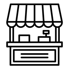 Food Stall vector icon. Can be used for Homeless iconset.