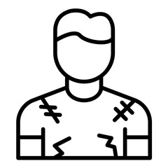 Man vector icon. Can be used for Homeless iconset.