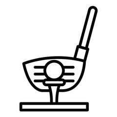 Driver vector icon. Can be used for Golf iconset.