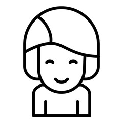 Girl vector icon. Can be used for Child Adoption iconset.