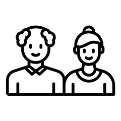 Grandparents vector icon. Can be used for Child Adoption iconset.