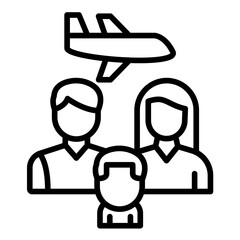 Family Holiday vector icon. Can be used for Child Adoption iconset.