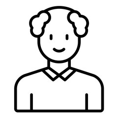Grandfather vector icon. Can be used for Child Adoption iconset.