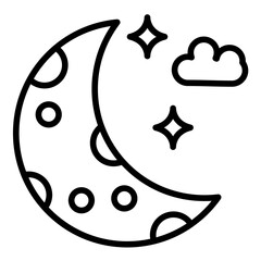 Obraz premium Moon vector icon. Can be used for Fairytale iconset.