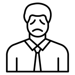 Businessman Sad vector icon. Can be used for Crisis Mangement iconset.