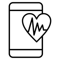 Heart Beat vector icon. Can be used for Nursing iconset.