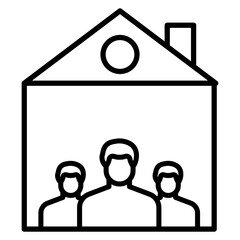 Coliving Space vector icon. Can be used for Coworking Space iconset.