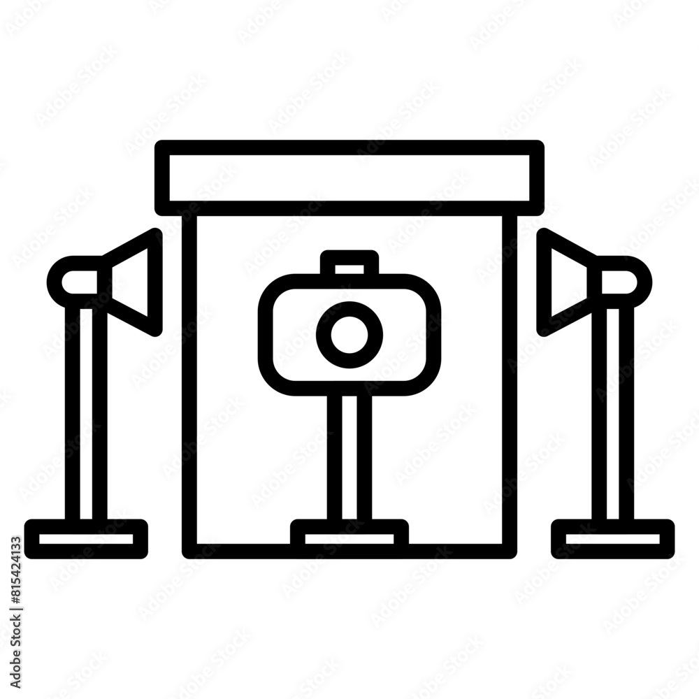 Canvas Prints Photoshoot Studio vector icon. Can be used for Coworking Space iconset.