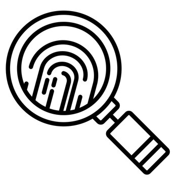 Dactyloscopic Data vector icon. Can be used for Compliance And Regulation iconset.