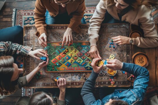 Friends enjoy playing various games, creating memorable moments together.