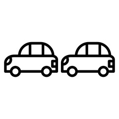 Following Car vector icon. Can be used for Crime Investigation iconset.