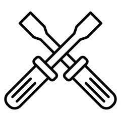 Screwdriver vector icon. Can be used for Crime Investigation iconset.