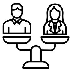 Gender Equality vector icon. Can be used for Human Rights iconset.