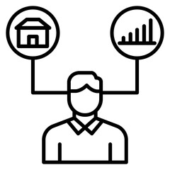 Investor vector icon. Can be used for Human Rights iconset.