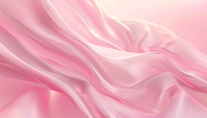 Fototapeta premium Soft Pink Fabric Waves in Gentle Flow.
