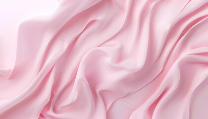 Obraz premium Soft Pink Fabric Waves in Gentle Flow.