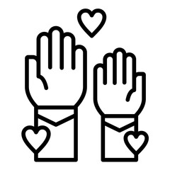 Obraz premium Volunteer vector icon. Can be used for Charity iconset.