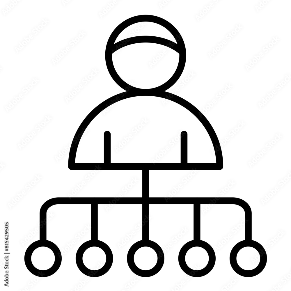 Sticker Support Network vector icon. Can be used for Survey iconset.