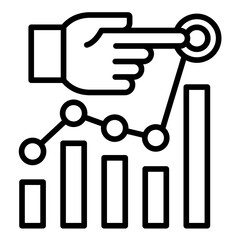 Market Trends vector icon. Can be used for Survey iconset.