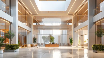 A modern construction office building with a focus on maximizing natural light.