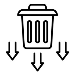 Waste Reduction vector icon. Can be used for Mass Production iconset.