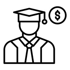 Student Loan vector icon. Can be used for Loan iconset.