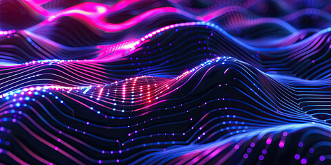 Wavy background lines, flowing pattern backdrop neon futuristic design elements, abstract textured backgrounds, generated ai