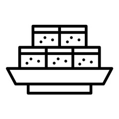 Cornbread vector icon. Can be used for World Cuisine iconset.