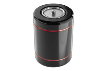 Battery charging isolated on transparent background