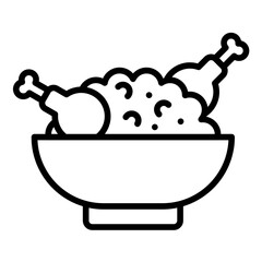 Chicken Rice vector icon. Can be used for World Cuisine iconset.
