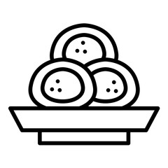 Mochi vector icon. Can be used for World Cuisine iconset.