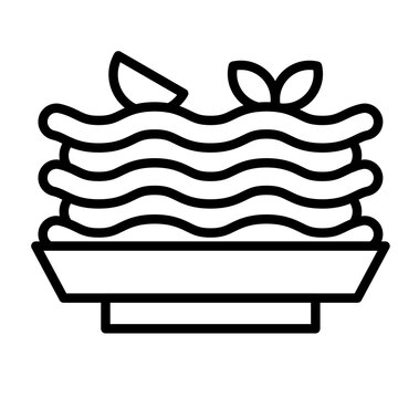 recommend clip art: Lasagna vector icon. Can be used for World Cuisine iconset.
